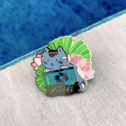 Cat Astrology Pisces Enamel Pin